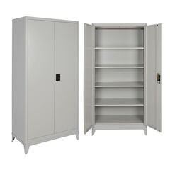 STEELEN Μεταλλική Ντουλάπα 70x40x181cm Πάχους 0.6mm/0.8mm (πάτωμα) Γαλβανιζέ με 4 Ράφια και Ρυθμιζόμενα Πόδια - 5 Αποθηκευτικοί Χώροι