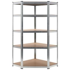 VESTA Μεταλλική Γαλβανιζέ Ραφιέρα Dexion 5όροφη 90x90x180cm με Μοριοσανίδες Πάχους 5mm 24.5kg Πάχος Δοκών 0.7mm MAX Αντοχή 875kg (175kg / Ράφι)