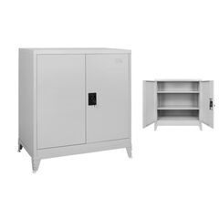 STEELEN Μεταλλική Ντουλάπα 70x40x101cm Πάχους 0.6mm/0.8mm (πάτωμα) Γαλβανιζέ με 2 Ράφια και Ρυθμιζόμενα Πόδια - 3 Αποθηκευτικοί Χώροι