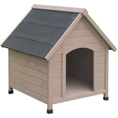 VESTA Ξύλινο Σπιτάκι Σκύλου Small 72x76x76cm 17kg Φυσικό Ξύλο Ελάτης-Ανθρακί