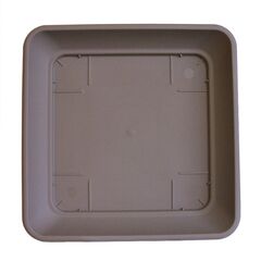 PLASTONA Πιάτο Caspo/Γλάστρας για Natura Tetra Mat/Brillante 36x36x5cm Γκρι-Καφέ