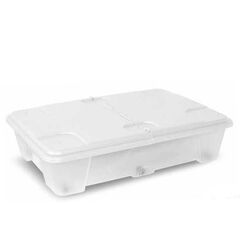 ARTPLAST Ιταλίας Κουτί Αποθήκευσης 79.5x59x20cm Πλαστικό 60lt με Ρόδες Βάρος 2.45kg Διάφανο με Διάφανο Καπάκι