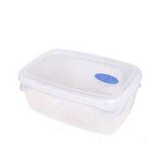 BAMA Ιταλίας Φαγητοδοχείο Πλαστικό 18x13x8cm με Βαλβίδα Ασφαλείας 1lt Διάφανο με Διάφανο Καπάκι Ορθογώνιο