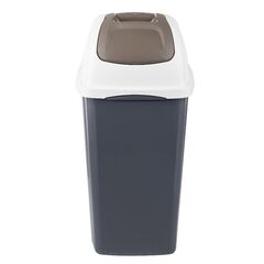 BAMA Κάδος Απορριμμάτων 65lt 35x39x77cm 1.75kg Πλαστικός Επαγγελματικός/Οικιακός με Παλλόμενο Καπάκι Γκρι-Καφέ