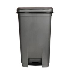 VIOMES Ελλάδας Κάδος Απορριμάτων με Πεντάλ 30x31.5x55cm 40lt Γκρι Τιτανίου Ελλάδας