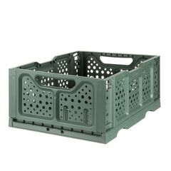 BAMA Ιταλίας Τελάρο Πολλαπλών Χρήσεων 40x30x17cm Πτυσσόμενο/Στοιβαζόμενο Χωρητικότητα 20lt Πλαστικό 0.55kg Πράσινο με Λαβές
