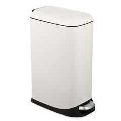 VESTA Κάδος Απορριμμάτων 20lt SOFT CLOSE 23.5x40x56cm με Πεντάλ και Εσωτερικό Κάδο 3.89kg Μεταλλικός Λευκός