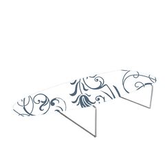 Σιδερώστρα Ατμού MINI Μεταλλική 75x34x15cm Διάμετρος Σκελετού Ø6mm 1.6kg Επιτραπέζια Floral Swirls