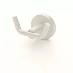 TEKNO-TEL Άγκιστρο-Κρεμάστρα 2 Θέσεων Μπάνιου 8x5x6cm Αλουμινίου Επιτοίχια με Βίδες Satin