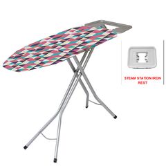 Σιδερώστρα Ατμού XL 155x45x95cm Μεταλλική με Επιφάνεια Σιδερώματος 125x45cm 7Kg Σχάρα 42x30cm Διάμετρος Ποδιού Ø34mm PEARL TRIANGLES