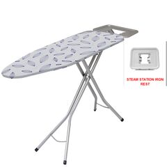 Σιδερώστρα Ατμού XL 155x45x95cm Μεταλλική με Επιφάνεια Σιδερώματος 125x45cm 7Kg Σχάρα 42x30cm Διάμετρος Ποδιού Ø34mm PEARL FLORAL BLIMP