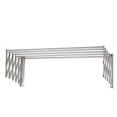 VESTA Απλώστρα Ρούχων Τοίχου-Μπάνιου 100x70x26.5cm Πτυσσόμενη 5 Βέργες 100% Αλουμινίου Άπλωμα 5m Βάρος 1kg