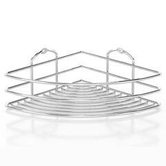 TEKNO-TEL Γωνιακή Ραφιέρα Μπάνιου 27x19x9cm Πάχος Ø5mm Βάρος 0.5kg Ανοξείδωτο Ατσάλι (INOX)