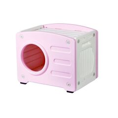 VESTA Σπίτι Γάτας Πλαστικό με Ονυχοδρόμιο 56x41.7x46.2cm Ροζ-Λευκό
