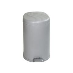 Κάδος Μπάνιου Πεντάλ 10lt Ø24.3x33.5cm Εσωτερικό Κάδο Ø20x26.5cm 6lt Πλαστικό Γκρι Φαντασία Ελλάδας
