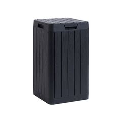Κάδος Απορριμμάτων 80lt 38x38x65cm Πλαστικός με Καπάκι Ασφαλείας Συναρμολογούμενος RIO GARDEN BIN Ανθρακί