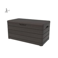 TOOMAX Ιταλίας Πλαστικό Μπαούλο Αποθήκευσης 500lt 12kg 130x65x64cm MASSIF Καπάκι-Κάθισμα 2 Ατόμων DOLOMITI 500L Brown