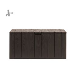 TOOMAX Ιταλίας Πλαστικό Μπαούλο Αποθήκευσης 270lt 6.6kg 117.5x45x56cm MASSIF Καπάκι-Κάθισμα 2 Ατόμων BRAVO 270L Brown