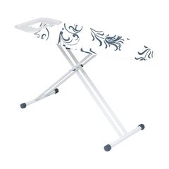 Σιδερώστρα Ατμού XL 150x45x65-95cm Μεταλλική με Επιφάνεια Σιδερώματος 120x45cm 8Kg Σχάρα 43x29cm  Διάμετρος Ποδιού Ø34mm PASSAT FLORAL SWIRLS