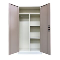 STEELEN Μεταλλική Ντουλάπα 70x40x171cm Πάχους 0.6mm/0.8mm (πάτωμα) Γαλβανιζέ με Χώρισμα ΧΩΡΙΣ ΠΟΔΙΑ - 5 Αποθηκευτικοί Χώροι Taupe - Μπεζ