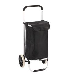 VESTA Καρότσι Λαϊκής 37lt Αλουμινίου 43x34x97cm με Σάκο Πολυεστέρα 1680D Αντοχής 30kg Διάμετρος Ρόδας Ø21cm Μαύρο