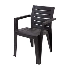 TOOMAX MAREA Καρέκλα Κήπου Στοιβαζόμενη 58.5x61.5x79cm Βάρος 4.03kg Όψη Φυσικού Ξύλου Μαύρη Ιταλίας