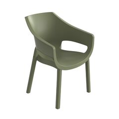TOOMAX LUNA Καρέκλα Κήπου Στοιβαζόμενη 60.5x61x83.5cm Βάρος 3.52kg Sage Green Ιταλίας