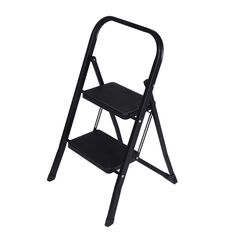 VESTA ΤΙΚΟ Σκαλοσκαμπό Μεταλλικό  45x50x80cm με 2 Σκαλιά MAX Αντοχή 150kg Βάρος 3.3kg Μαύρο