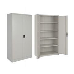 STEELEN LIGHT SERIES Μεταλλική Ντουλάπα 90x40x180cm Πάχους 0.4m με 4 Ράφια ΧΩΡΙΣ ΠΟΔΙΑ  - 5 Αποθηκευτικοί Χώροι