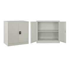 STEELEN LITE Μεταλλική Ντουλάπα 90x40x90cm Πάχους 0.4mm με 1 Ράφι  ΧΩΡΙΣ ΠΟΔΙΑ - 3 Αποθηκευτικοί Χώροι
