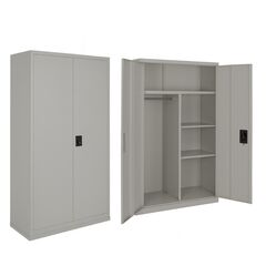 STEELEN LITE Μεταλλική Ντουλάπα 70x40x170cm Πάχους 0.4mm/0.4mm (πάτωμα) Σπαστή με Χώρισμα  ΧΩΡΙΣ ΠΟΔΙΑ - 5 Αποθηκευτικοί Χώροι