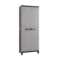 TOOMAX Ιταλίας PRIME Πλαστική Ντουλάπα 66x40x172cm 10.9kg με Χώρισμα-5 Χώρους και Πόδια MAX Αντοχή 15kg Ανθρακί -Γκρι