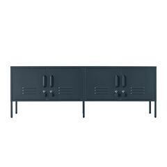 STEELEN COLOR Μεταλλικό Ντουλάπι -Έπιπλο Τηλεόρασης 160x45x55cm Πάχους 0.4mm Εσωτερικού Χώρου με Πόδια Slate Grey
