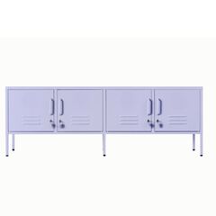 STEELEN COLOR Μεταλλικό Ντουλάπι -Έπιπλο Τηλεόρασης 160x45x55cm Πάχους 0.4mm Εσωτερικού Χώρου με Πόδια Lilac