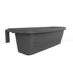 BAMA ζαρντινιέρα κρεμαστή 60 Χ 20 Χ 18.5cm/15lt πλεκτή όψη και σύστημα αποστράγγισης σε 3 χρώματα RONDINE PAGLIA