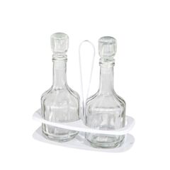 Λαδόξυδο 16x7x15,5cm Γυαλί+Μεταλικό Βαμμένο σε 2 χρώματα