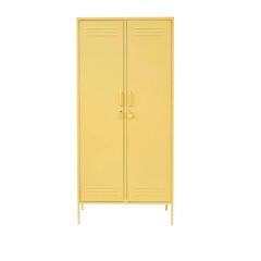 STEELEN COLOR Μεταλλική Ντουλάπα 90x55x190cm Πάχους 0.4mm Εσωτερικού Χώρου με Πόδια Butter Yellow