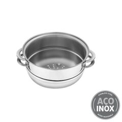 TRAMONTINA Ατμομάγειρας Εστίας Ø22x10.5cm 3.2L Ανοξείδωτο Ατσάλι με Λαβές 0.54kg