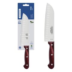 TRAMONTINA Μαχαίρι Γενικής Χρήσης Santoku με Λεπίδα 17.6cm και Ξύλινη Χειρολαβή Polywood
