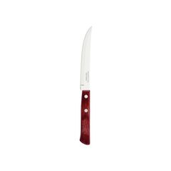 TRAMONTINA Polywood Μαχαίρι Μπριζόλας Inox  (5") 11.4cm με Λεία Κόψη & Κόκκινη Ξύλινη Λαβή