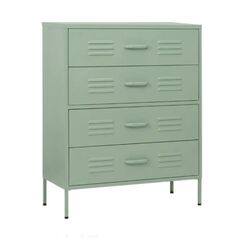 STEELEN COLOR Συρταριέρα 115x35x190cm Πάχους 0.8mm Εσωτερικού Χώρου με Πόδια Pastel Green