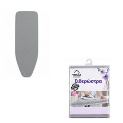Σιδερόπανο Βαμβακερό 38x120cm με Μαλακό Υπόστρωμα 8mm Silver