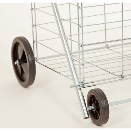 Καρότσι Λαϊκής Μεταλλικό 60lt 54x47x96cm Πτυσσόμενο 4.1kg Αντοχή Bάρους 35kg με 2+2 Ρόδες Μπλε