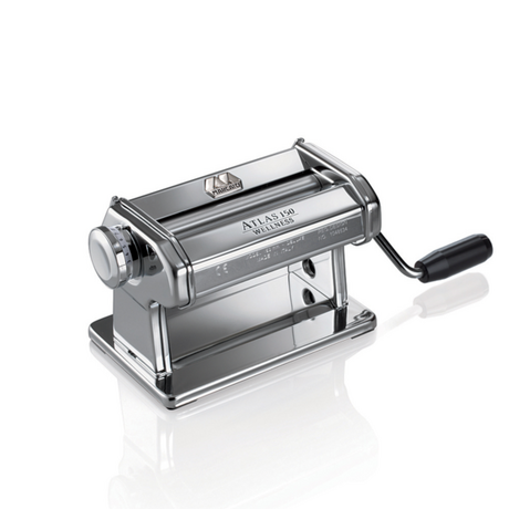 MARCATO Ιταλίας ATLAS150 Roller Μηχανή Φύλλου 20x12x13cm Επιχρωμιωμένο Ατσάλι MAX Πλάτος Ζύμης 15cm Βάρος 1.20kg