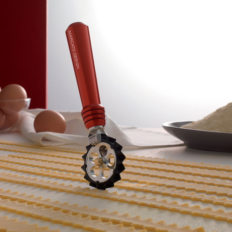MARCATO Ιταλίας Εξάρτημα Κοπής Ζύμης DESIGN με 3 Ροδέλες για Επιλογή Κοπής Χάλκινο PASTAWHEEL