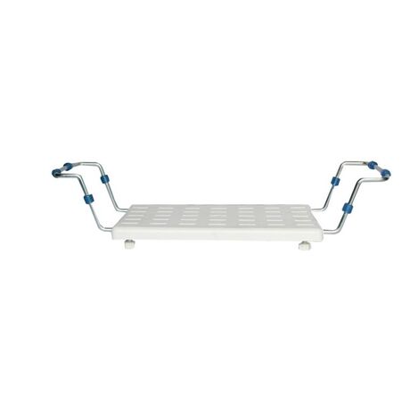 Κάθισμα-Σκαμπό Μπανιέρας 65.5x22x14cm Πλαστικό με Επεκτεινόμενα Μεταλλικά Μπράτσα Βάρος 1.85kg Λευκό TECHNOSET Ελλάδας