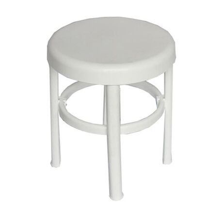 Σκαμπό-Κάθισμα Μπανιου Φ31x38cm Πλαστικό Στρογγυλό Βάρος 1kg Max Αντοχή 100kg Λευκό Ελλάδας