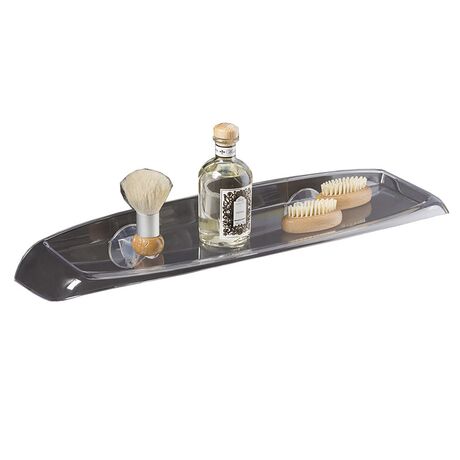 Εταζέρα - Ράφι Μπάνιου 60x15.5x6.5cm Πλαστική Επιτοίχια με Βίδες Διάφανη BAMA Ιταλίας