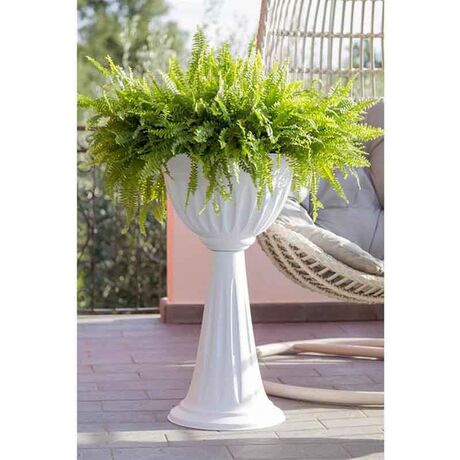 Ανθοστήλη Ø43x74.5cm Πλαστική 20lt Λευκή ALBA COLUMN BAMA Ιταλίας