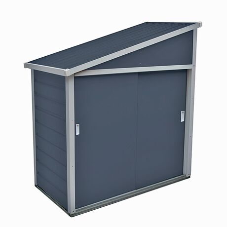 STEELEN Μεταλλική Αποθήκη Κήπου 161x87x134 (5.3'x2.9') 1.1m² Γαλβανιζέ Coco Γκρι
